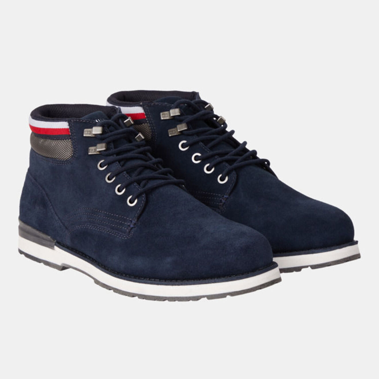 Tommy Hilfiger Boots en Velours de Cuir Outdoor bleu marine