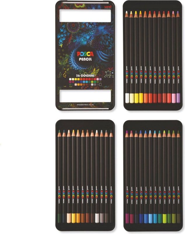Posca Kleurpotloden 36 stuks set