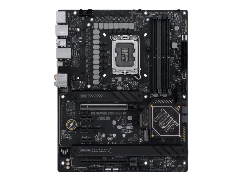 ASUS TUF GAMING Z790-PLUS D4 - Bundkort - ATX - LGA1700 sokkel - Z790 Chipset - USB-C 3.2 Gen 2x2, USB-C 3.2 Gen2, USB 3.2 Gen 1, USB 3.2 Gen 2 - 2.5 Gigabit LAN, Wi-Fi 6, Bluetooth - onboard grafik (CPU påkrævet) - HD Audio (8-kanaler)