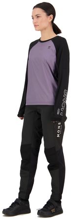 TARN WIND Damen-Merino-Langarmshirt mit Windschutz  sharkblack  XL