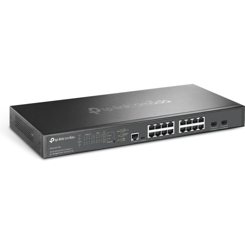 TP-Link Omada SG3218XP-M2 commutateur réseau Géré L2+ 2.5G Ethernet (100/1000/2500) Connexion Ethernet, supportant l'alimentation via ce port (PoE) 1U Noir