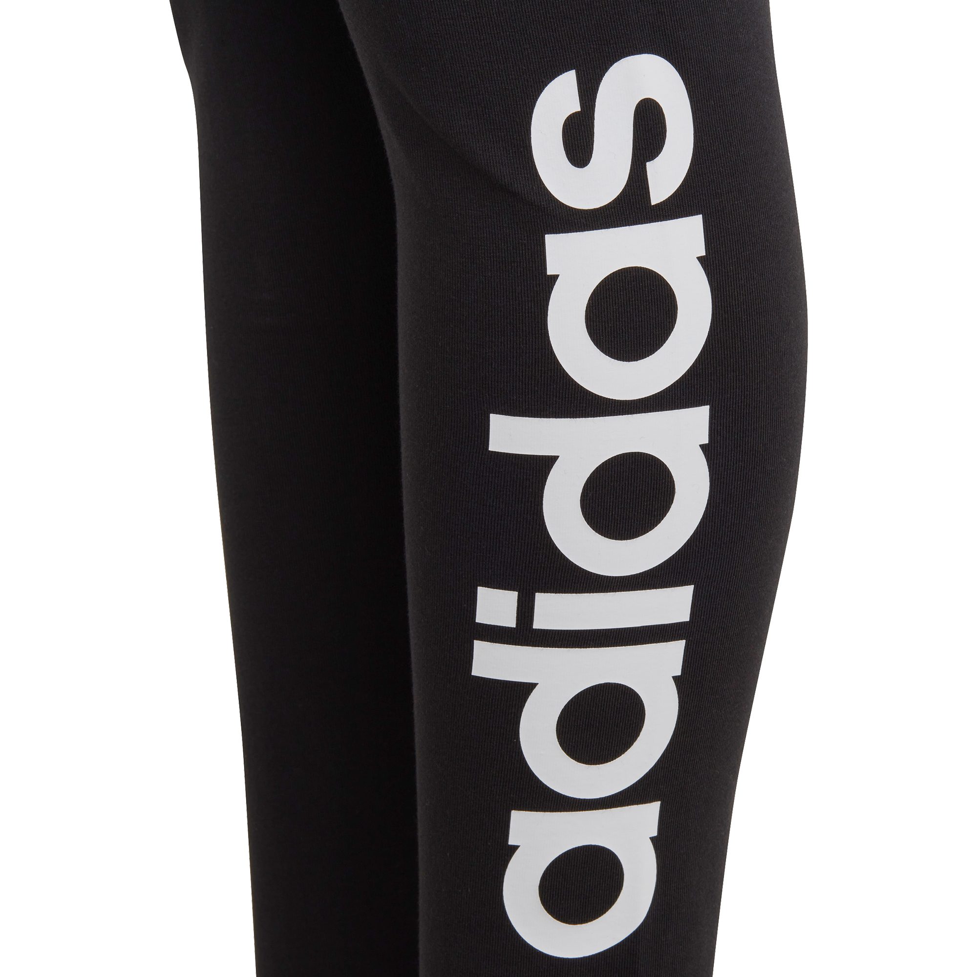 adidas Essentials Linear Logo Cotton Leggings Mädchen schwarz