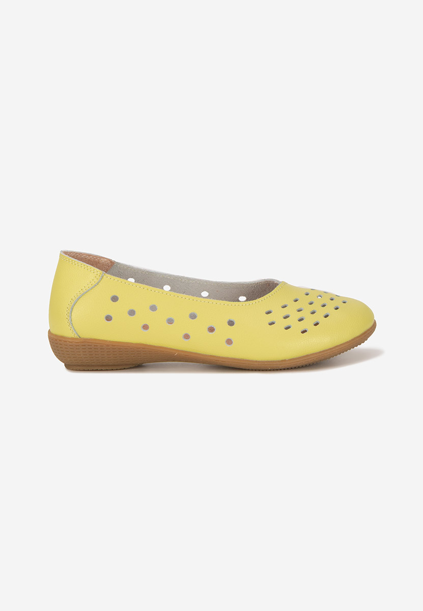 Ballerines en cuir jaunes Andeia