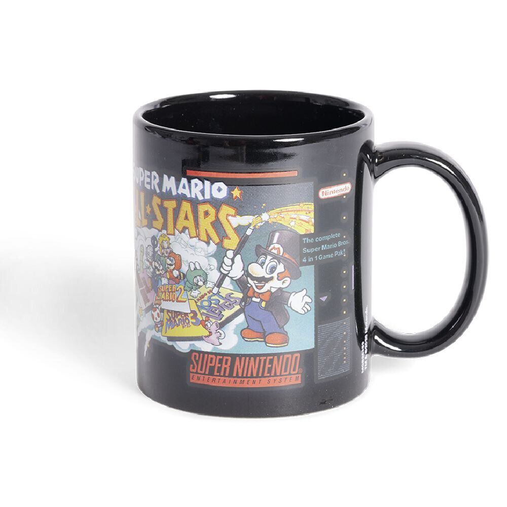 Mug Super Mario Super Nintendo All Stars vintage noir et rouge 315ml