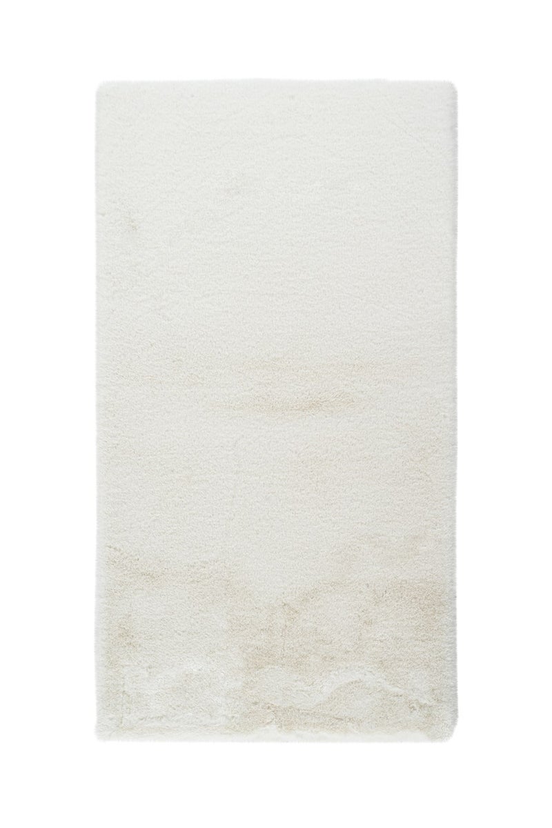 Kortpolig tapijt Oasisia Wit 22 mm Effen 50 x 90 cm