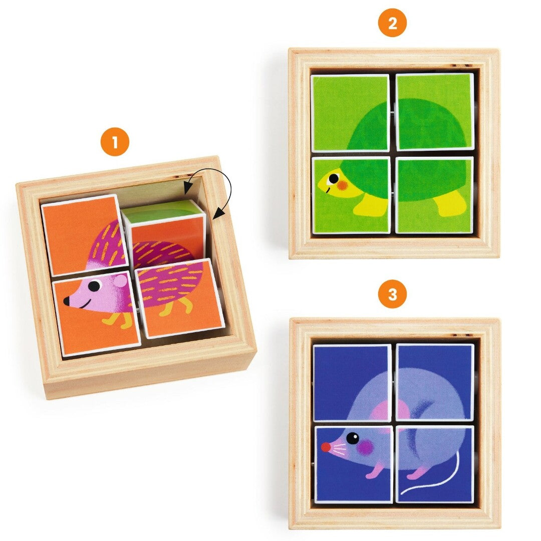 djeco draaipuzzel tournibist - 4st