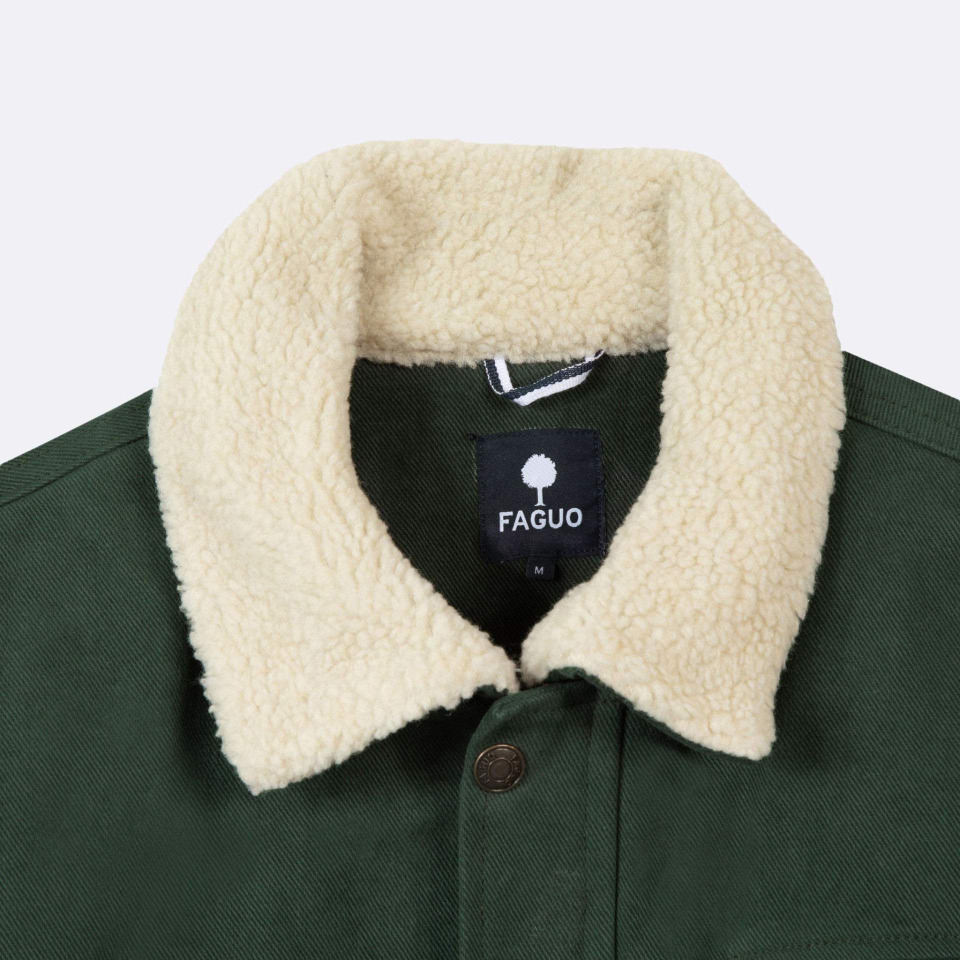 Blouson vert foncé coton recyclé et polyester - modèle Seillon