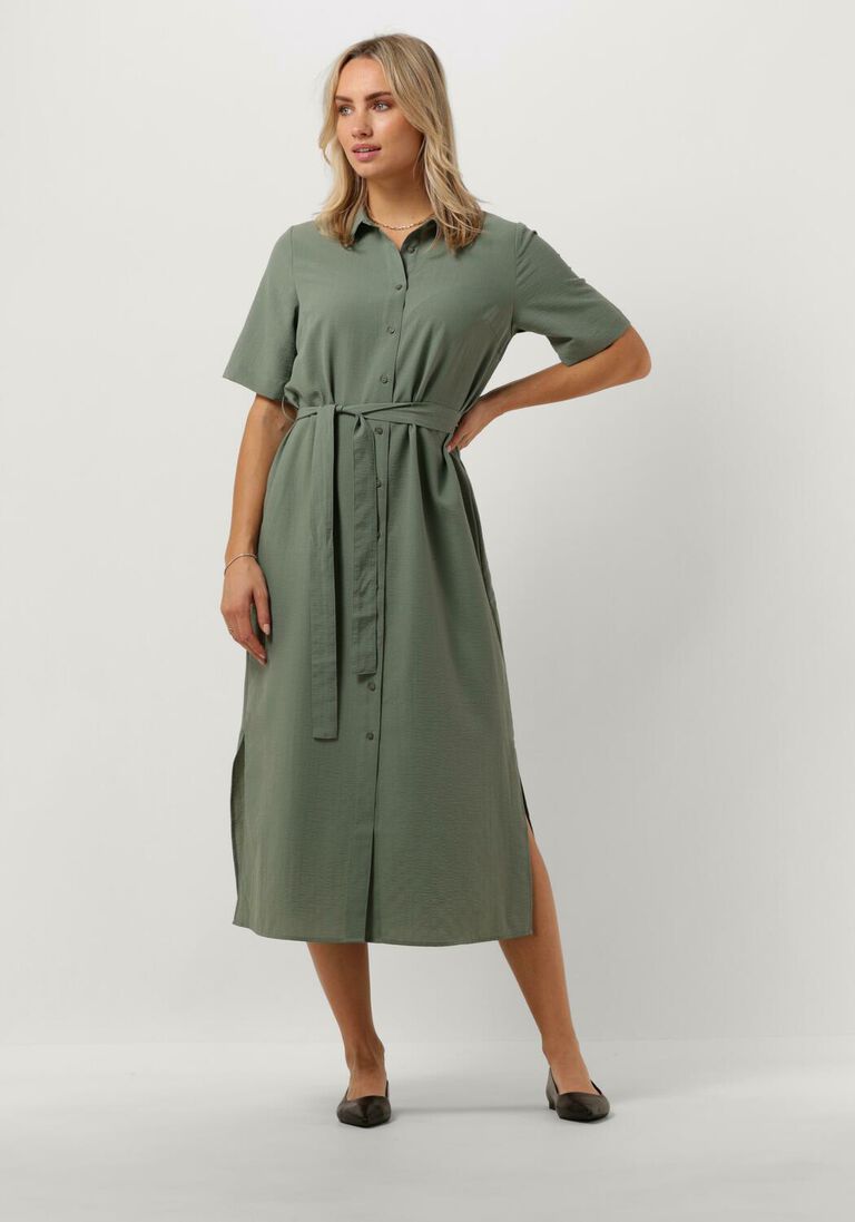 MODSTR\u00D6M donkergroene modstr&ouml;m midi jurk huntleymd dress