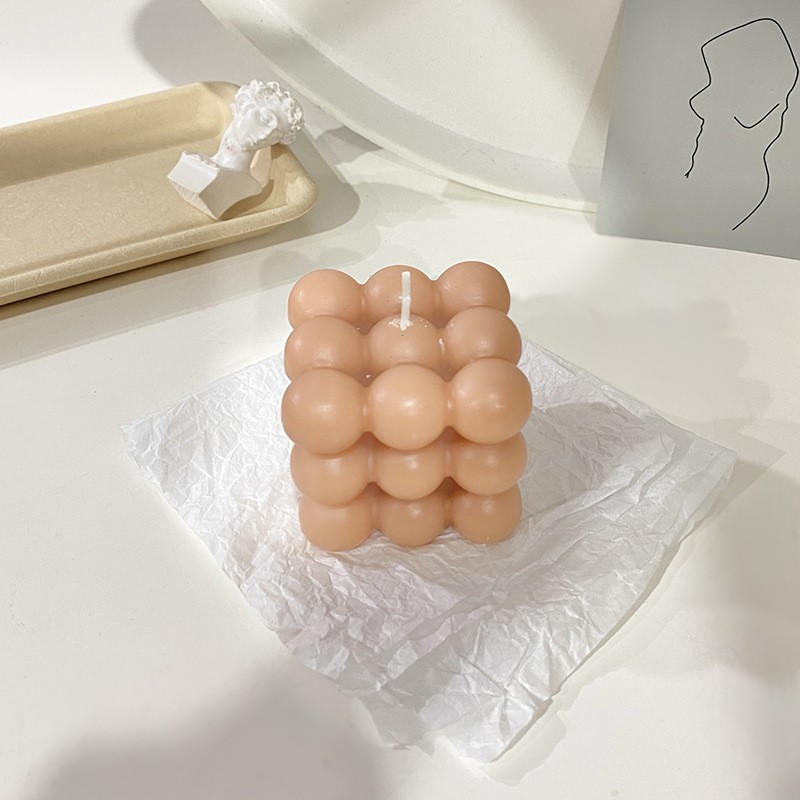 Bubble Duft Kerzen Aromatherapie Sojawachs Kerzen Würfel - Miss Coco (Créme)