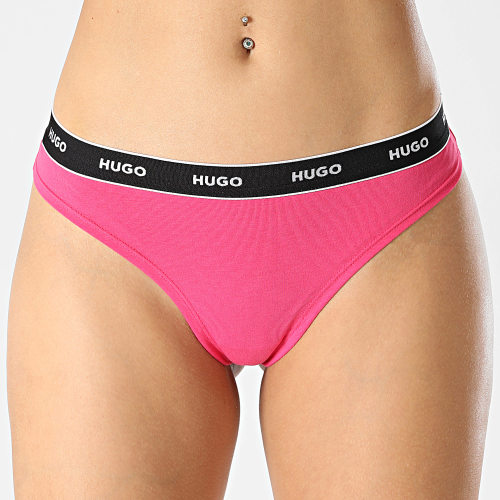 Lot De 3 Strings Femme 50480150 Noir Rose Rouge