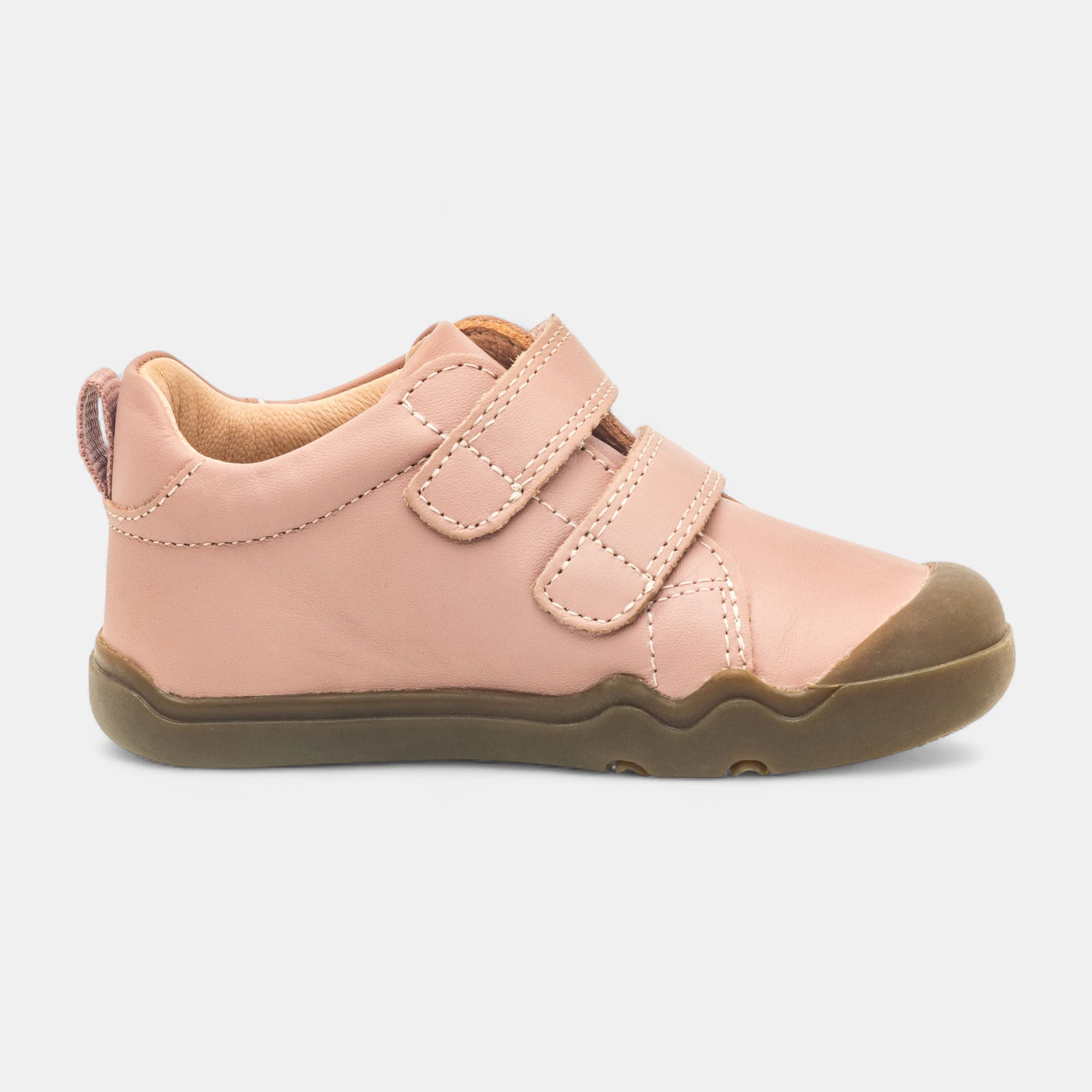 Baskets hautes Bébé fille en cuir rose