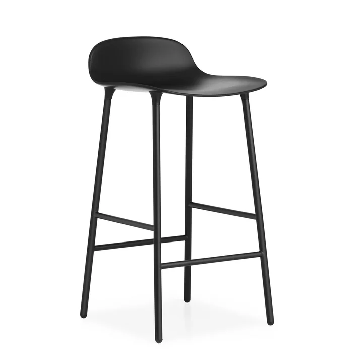 Normann Copenhagen - Form Barhocker H 65 cm, schwarz