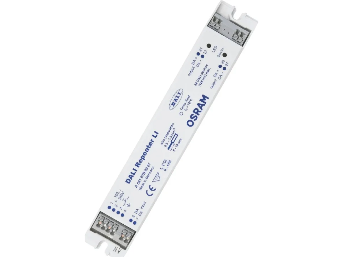 Osram DALI REP LI, 0 - 50 °C, 50/60 Hz, 30 mm, 189 mm, 21 mm, 85 g