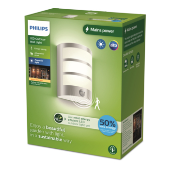 Philips buitenlamp Python LED met sensor metaal 3,8W 800 lm