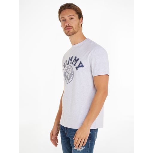 Tommy Jeans TJM Vintage Arch Tommy T-shirt, Silver Grey, XXL