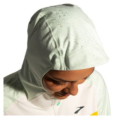 Veste imperméable Brooks High Point Trail Waterproof Jaune Vert Femme