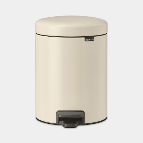 NewIcon Pedaalemmer, 5 liter, kunststof binnenemmer - Soft Beige