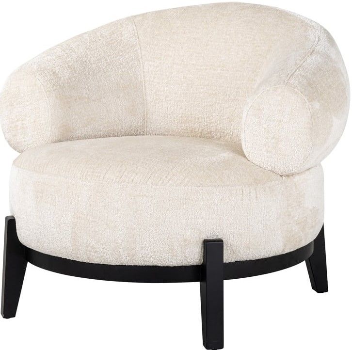 Fauteuil S4704 White Chenille Montana B88.5 x D87 x H72 cm