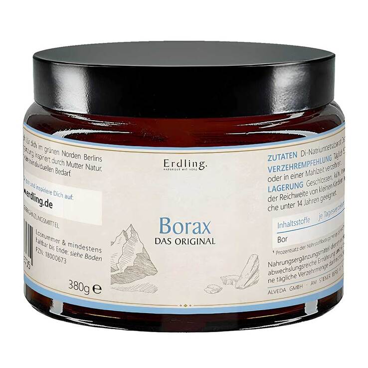 Borax Pulver Natriumtetraborat rein vegan Erdling, 380 g