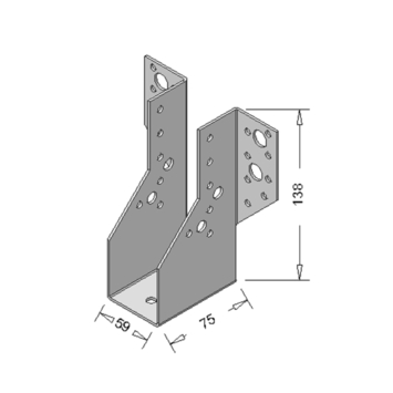 Raveeldrager Zwart Zwaar 59x138 mm
