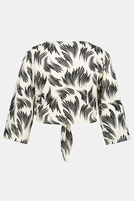 Kimono, bedruckt, V-Ausschnitt, 3/4-Arm