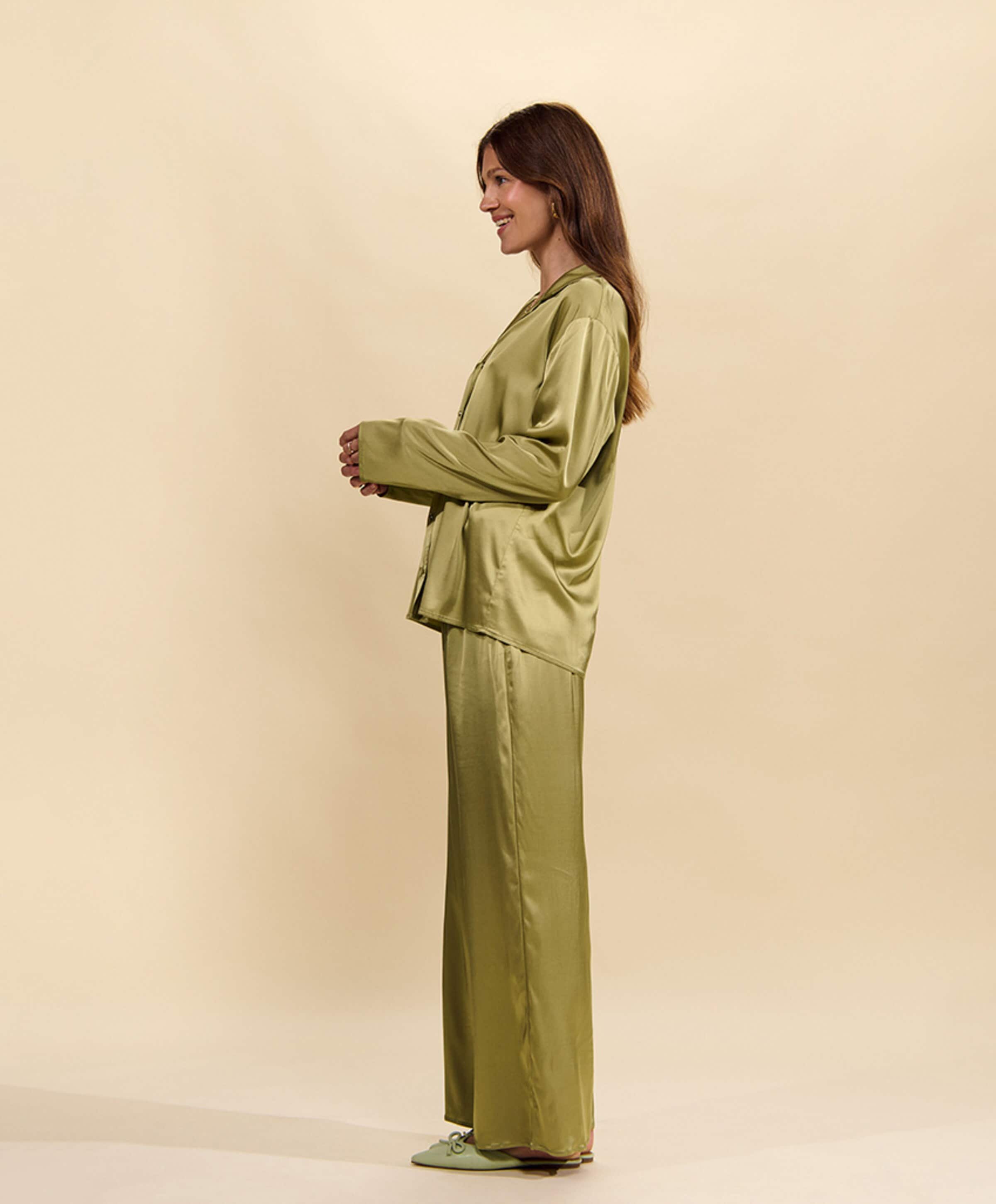 Essenza Dames pyjamatop groen