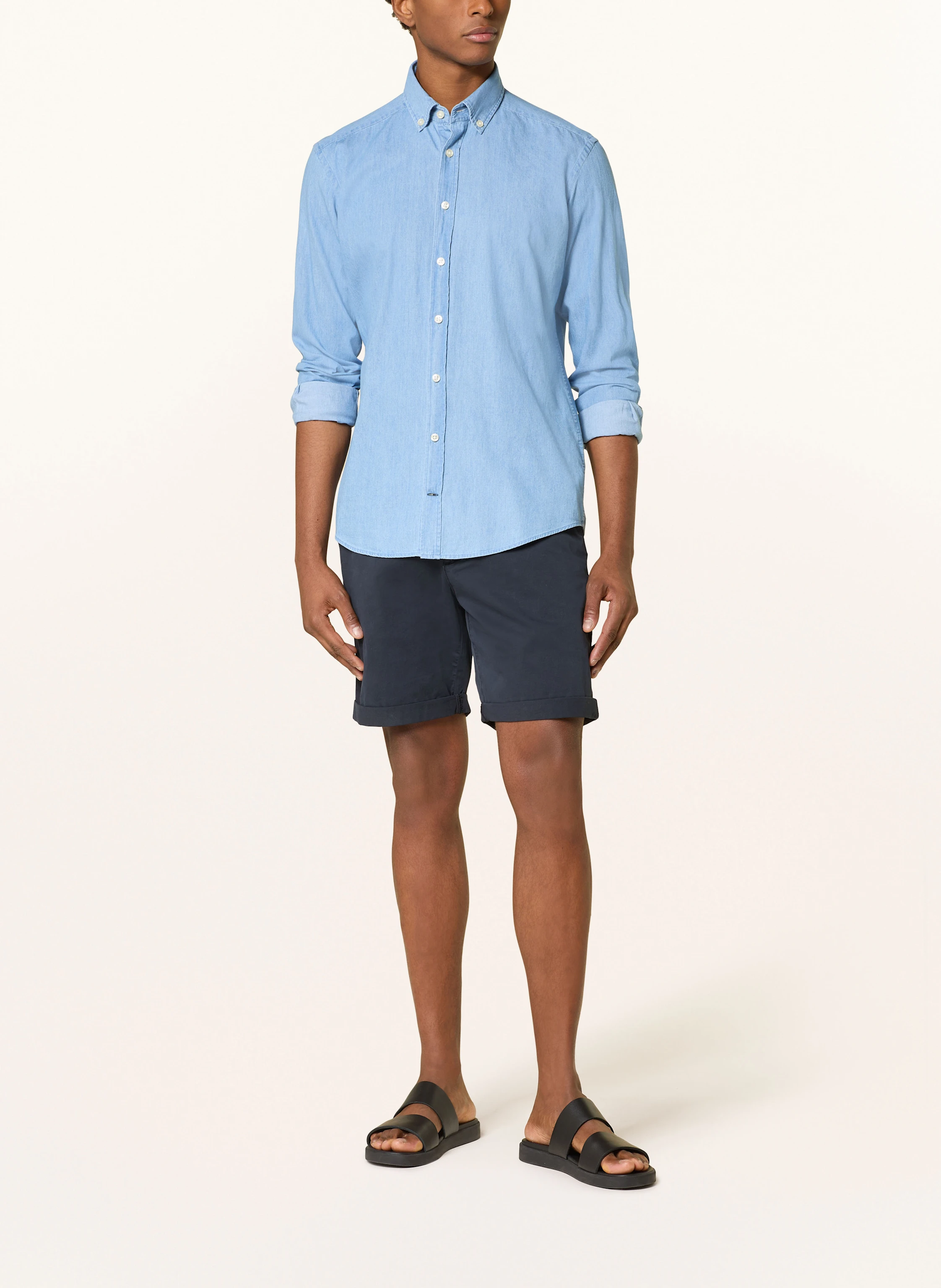 STROKESMAN'S Hemd Regular Fit in Jeansoptik