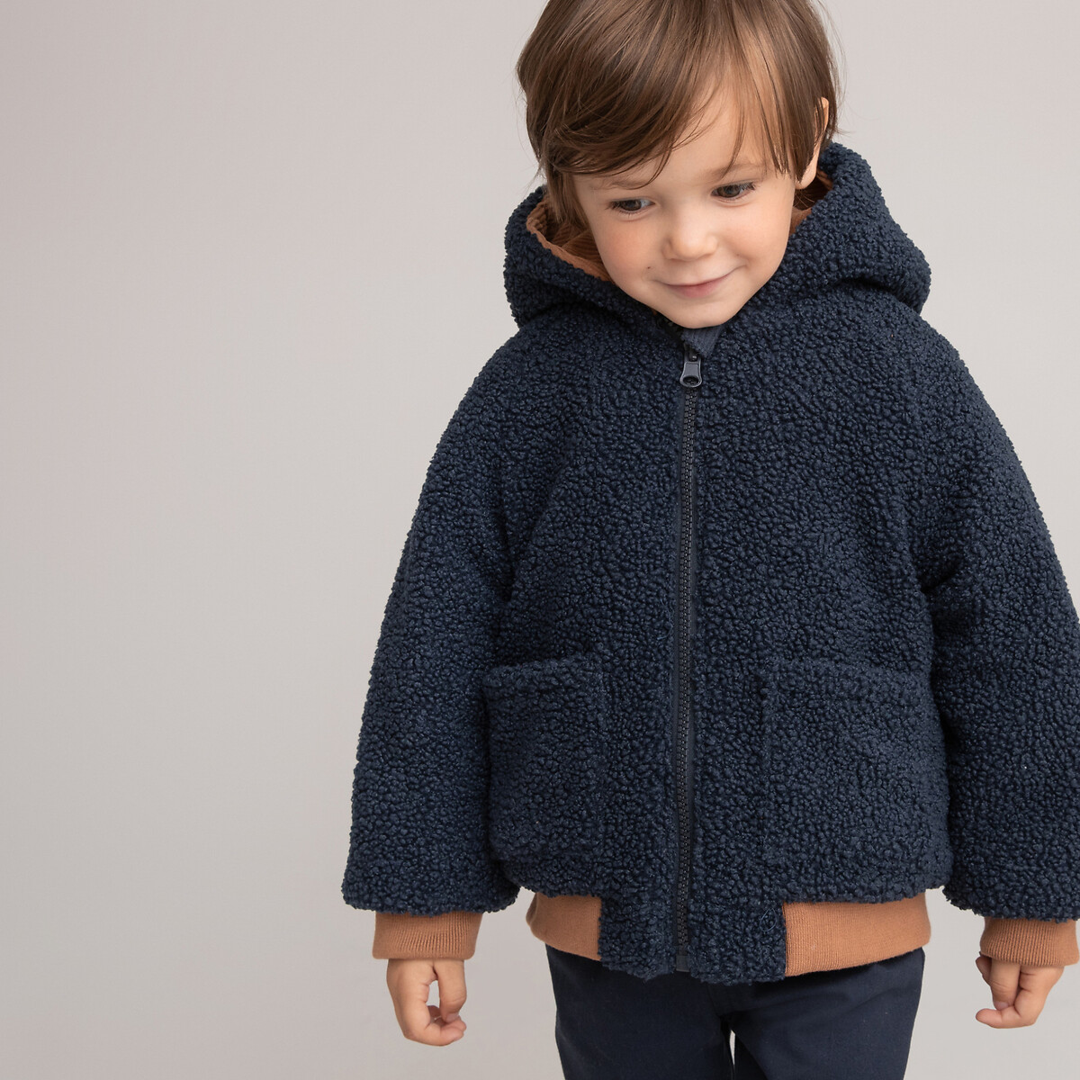 COLEÇÕES LA REDOUTE<br>Jaqueta quente com capuz, reversível