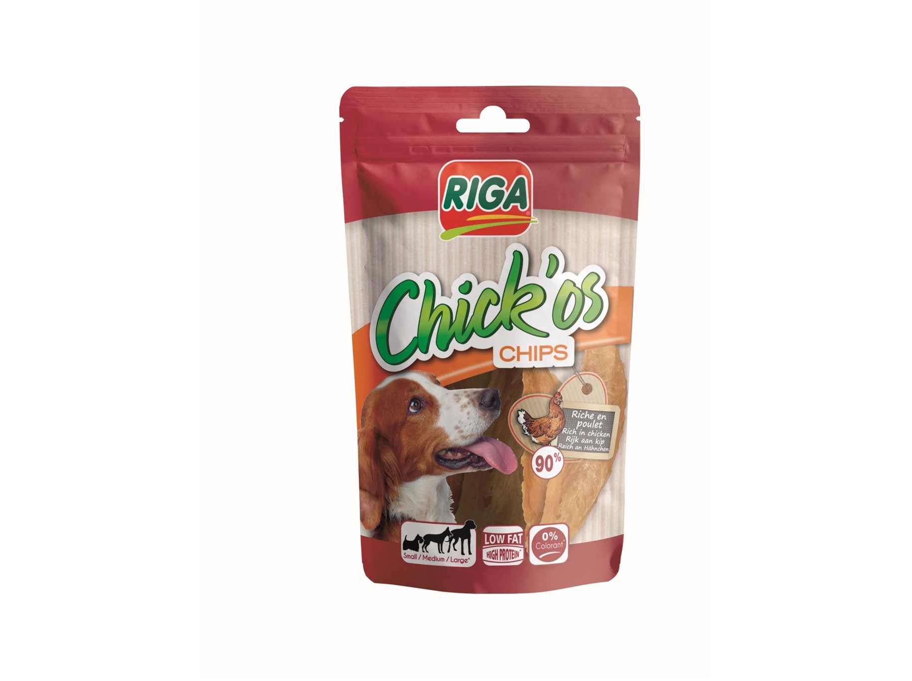 SNACKS PARA CÃO RIGA CHICK'OS CHIPS 60G