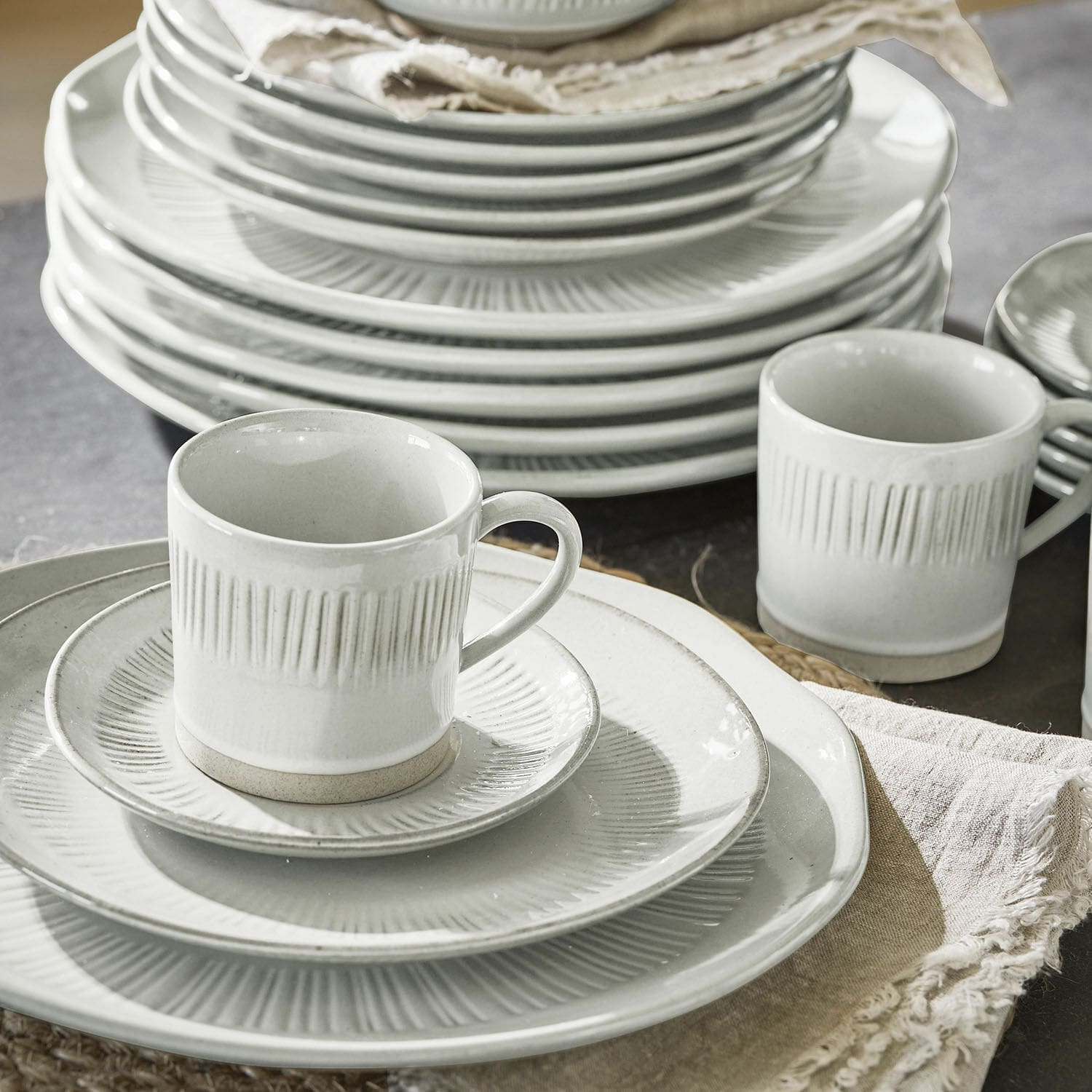 Geschirr 30er Set Périers creme