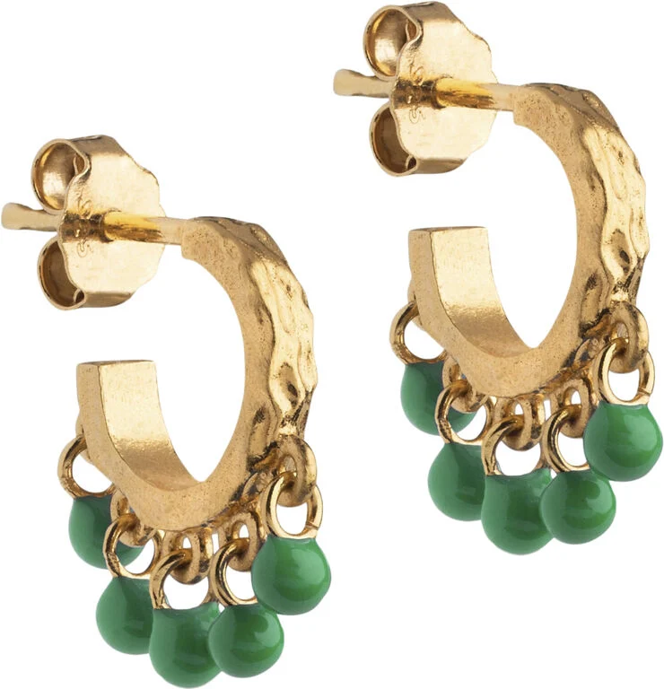 ENAMEL Copenhagen Earring, Astrid Grass green