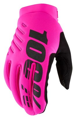 Gants Longs 100% Brisker Rose Fluo