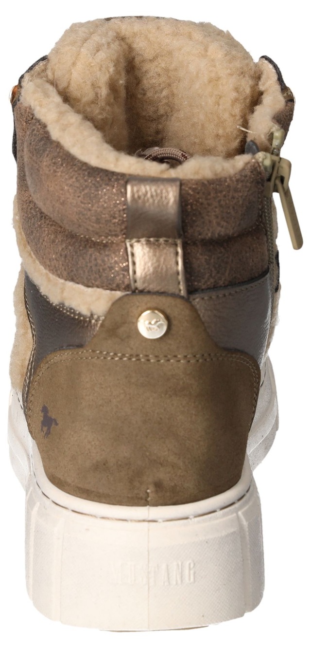 Mustang Shoes Winterboots  , Plateau, Schnürboots, Stiefelette mit Teddy-Futter-Besätzen