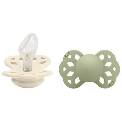 BIBS Infinity Sutter - 2-pak - Str. 2 - Anatomisk - Ivory/Sage