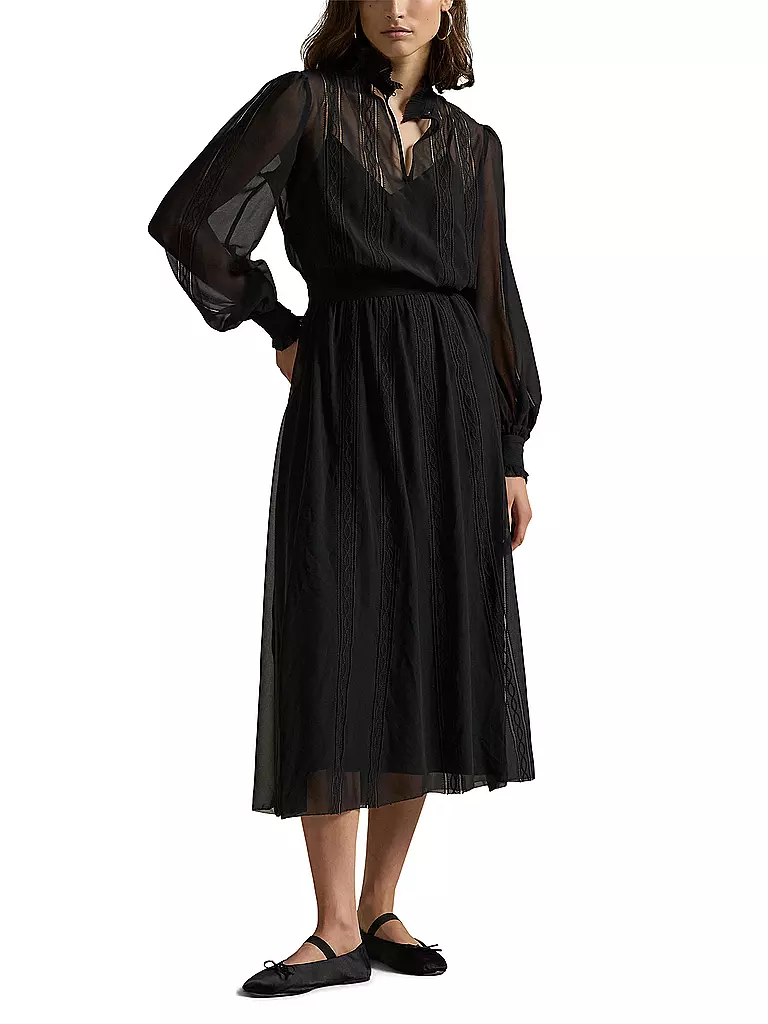 POLO RALPH LAUREN Midikleid schwarz