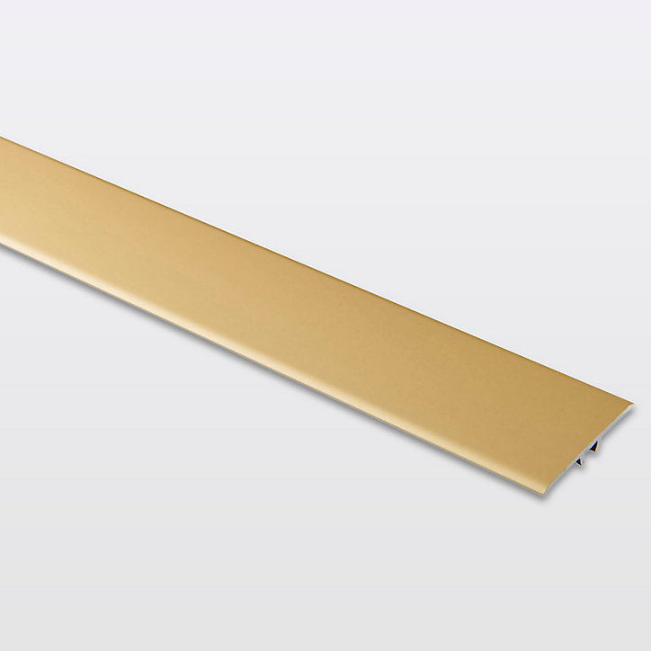 Barre de seuil extra-plate en aluminium décor doré mat GoodHome 37 x 1 800 mm