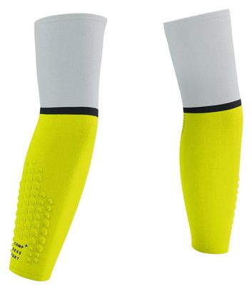 Manchettes Compressport ArmForce Ultralight Blanc / Jaune