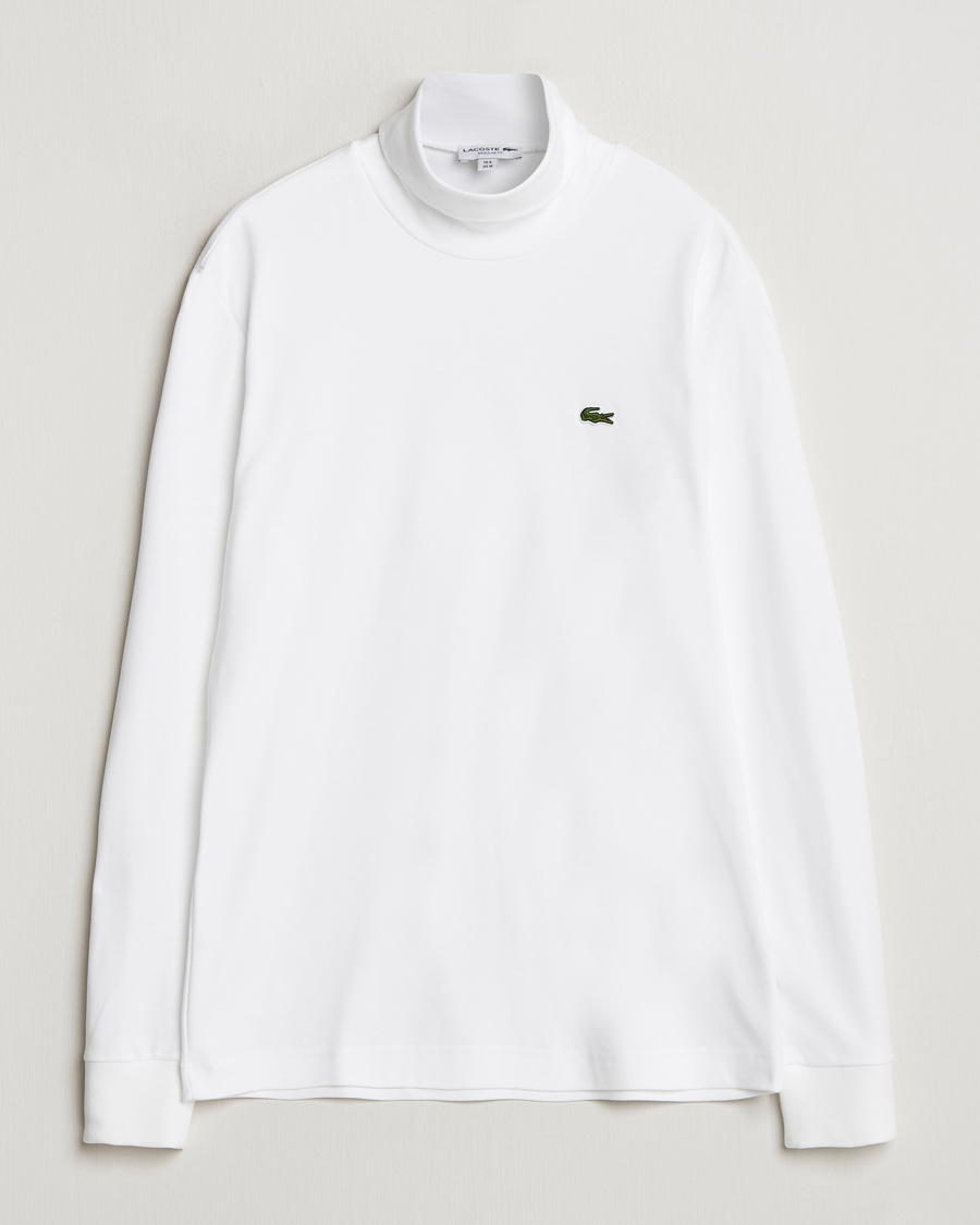 Lacoste Interlock Cotton Rollneck White