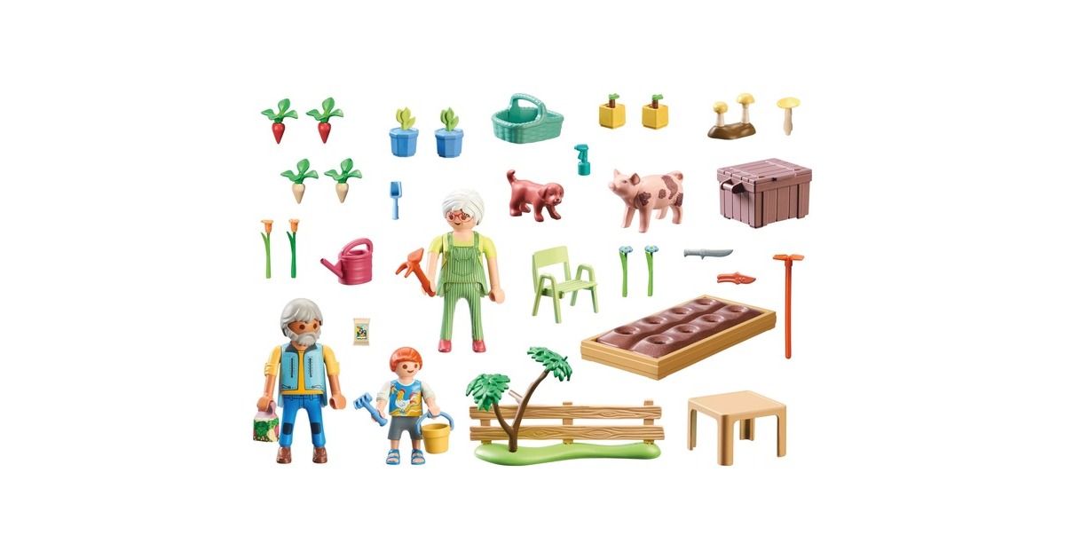 PLAYMOBILCountry - Idyllische moestuin bij de grootouders Constructiespeelgoed  (71443)