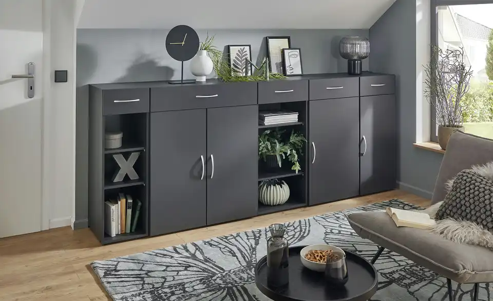 Regal Multischrank-System 45 cm 98 cm Graphit