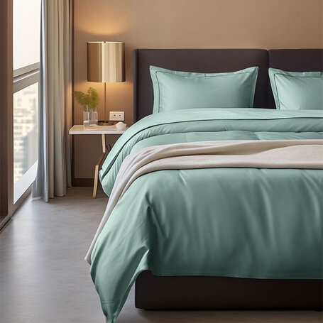 Dekbedovertrek Hotel Piping - Groen