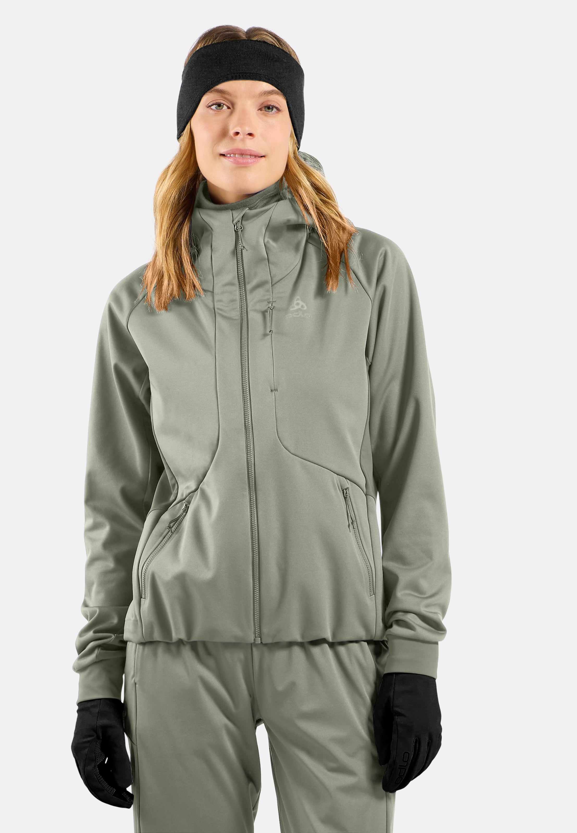 Winddichte Zeroweight X-Warm Langlaufjacke in shadow