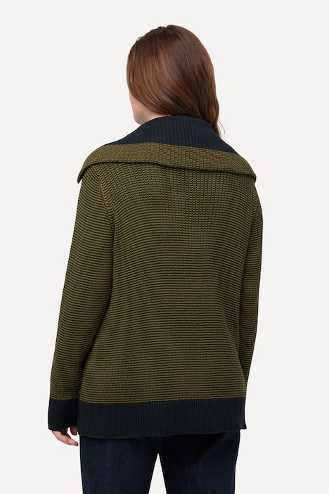 Troyer, Two Tone, Langarm, Biobaumwolle