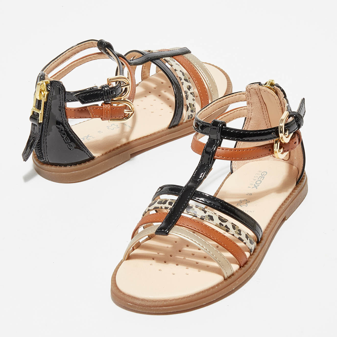 Geox Sandales Karly noir/marron
