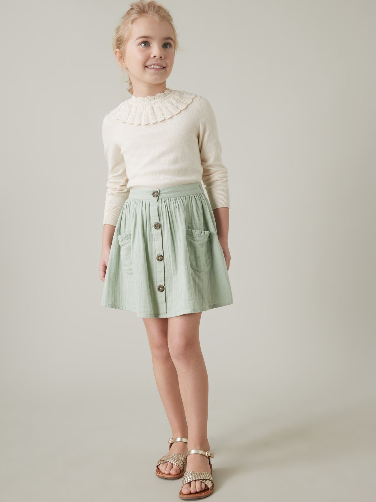 Jupe Fille en gaze de coton