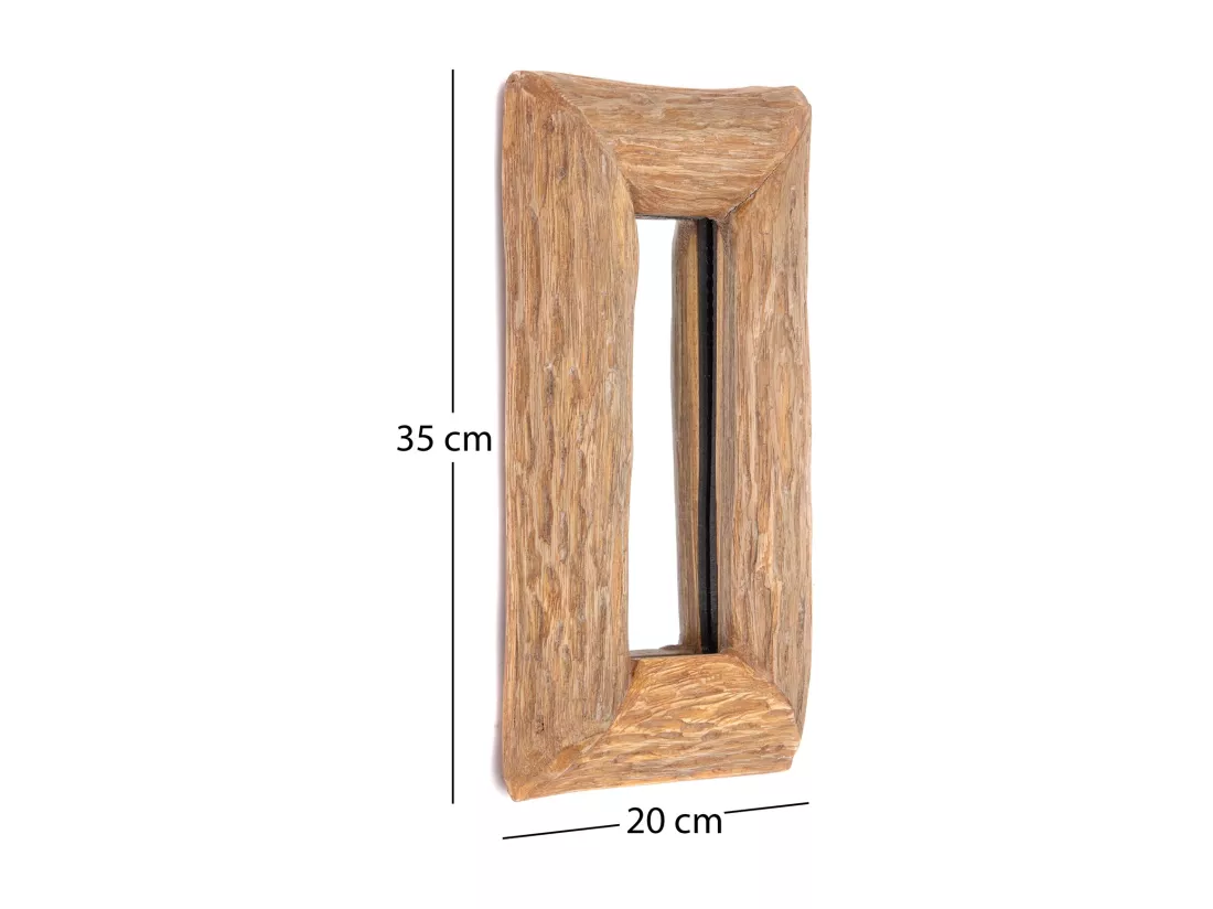 MIROIR MURAL Base B 35x20cm, bois massif couleurs naturelles