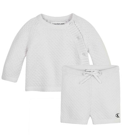 Calvin Klein Gave?ske - Blåse/Shorts - Strik - Ghost Grey