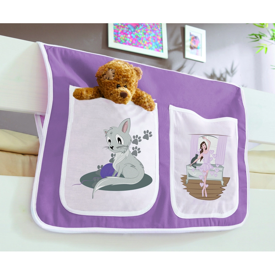 TICAA Kinder Bett-Tasche für Hochbett und Etagenbett Ballerina