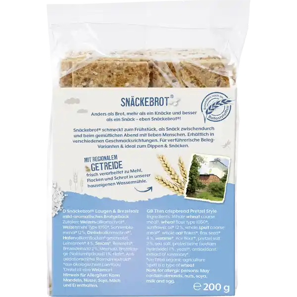 Bio Snäckebrot Laugen & Brezelsalz Bioland