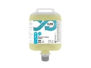 Universalrengøring SURE Interior&Surface DVM u farve/parfum blomstermærket 2 ltr,3 dnk/krt